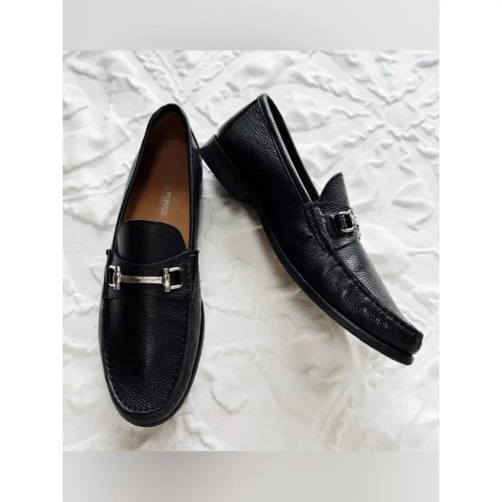 Donald Pliner Evanston Black Leather Bit Loafer Size 11.5